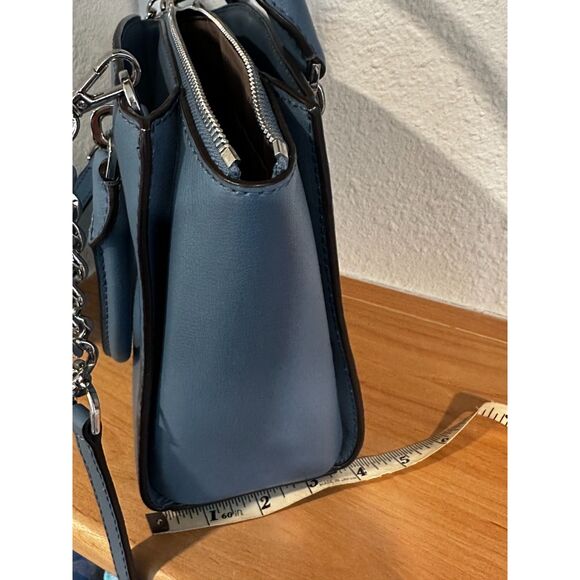 Michael Kors Ellis Small Convertible Leather Shoulder Bag, Denim Blue NWT - Picture 6 of 9